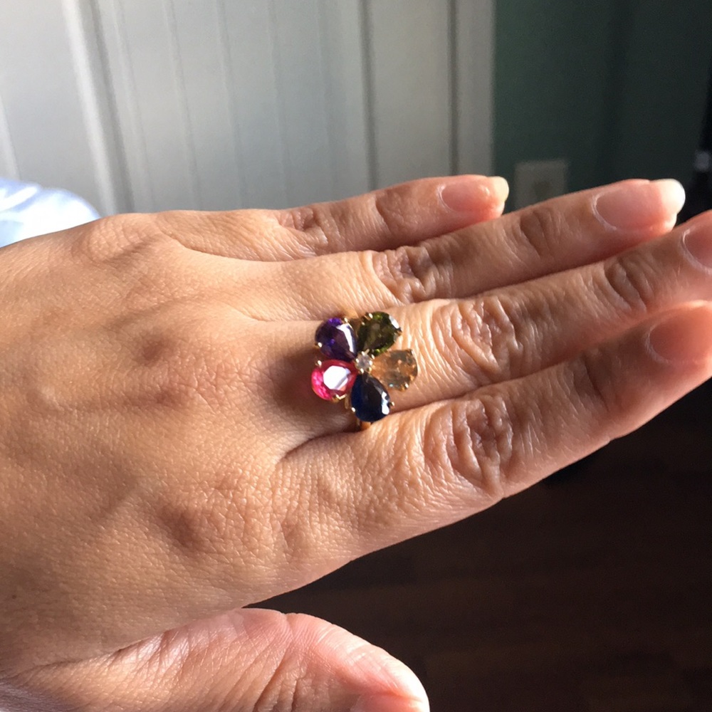 Colorful flower ring size 8